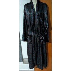 Vintage Number 1 London Fog Satin Robe L/XL Paisley Print